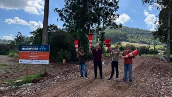 Nova ponte na Linha Parobé é concluída e liberada para o tráfego em Roca Sales nesta sexta-feira (10)